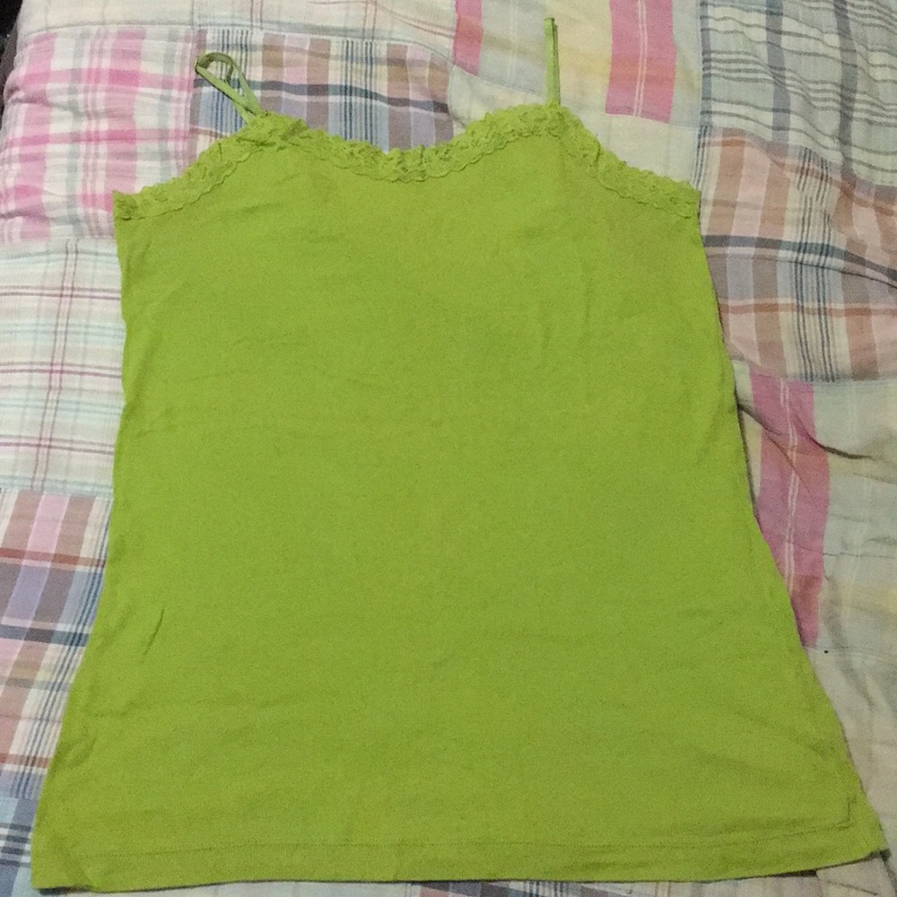 GAP Apple Green Lace-Trimmed Camisole XL